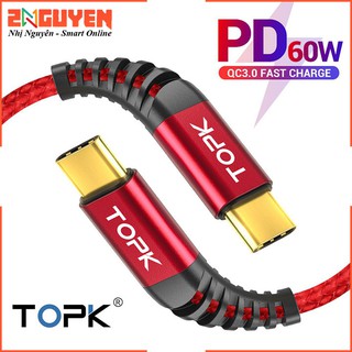 Cáp Sạc Nhanh 60W 2 Đầu Type C Dây Nylon Chống Xoắn Và Rối Cho SamSung,Xiaomi