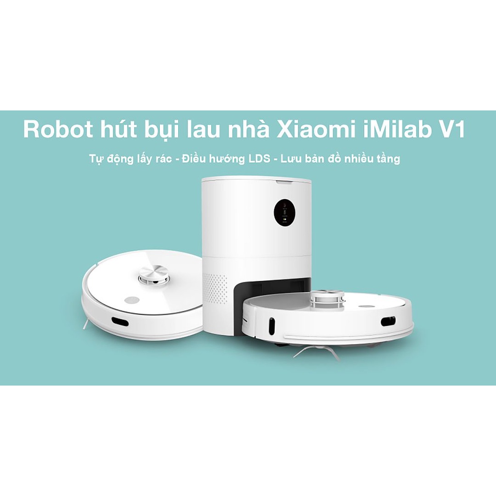 Robot hút bụi lau nhà Xiaomi Imilab V1 – Phiên bản quốc tế, kết nối App Mihome