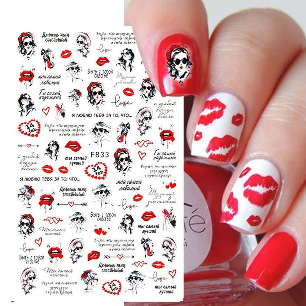 .Miếng Dán Trang Trí Móng Tay Mừng Năm Mới Xinh Xắn Đáng Yêu