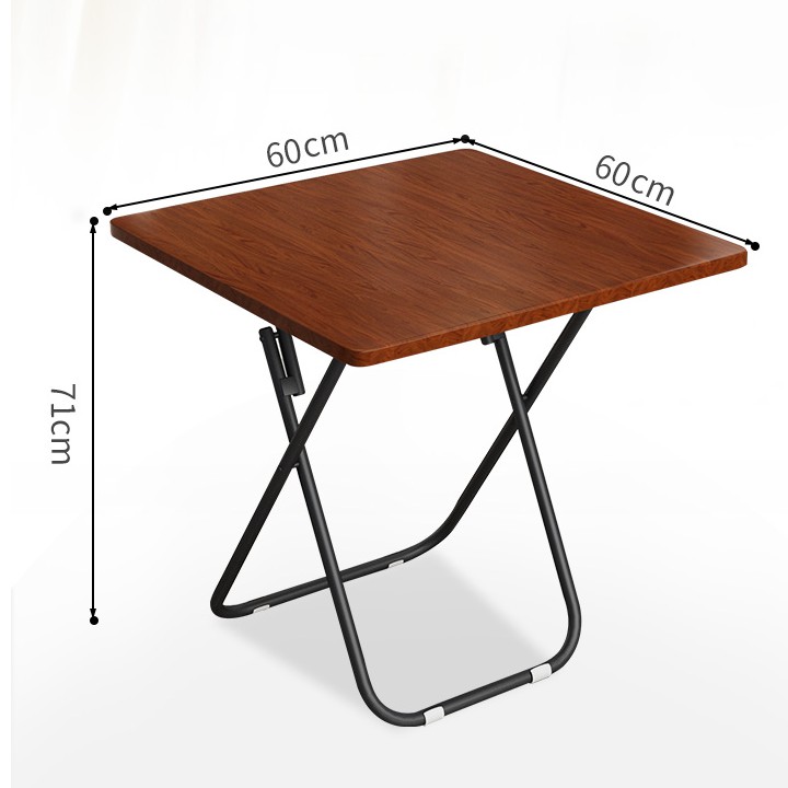 Bàn trà cafe siêu tiện lợi, Bàn ăn gấp gọn thông minh cỡ 60*60*71cm