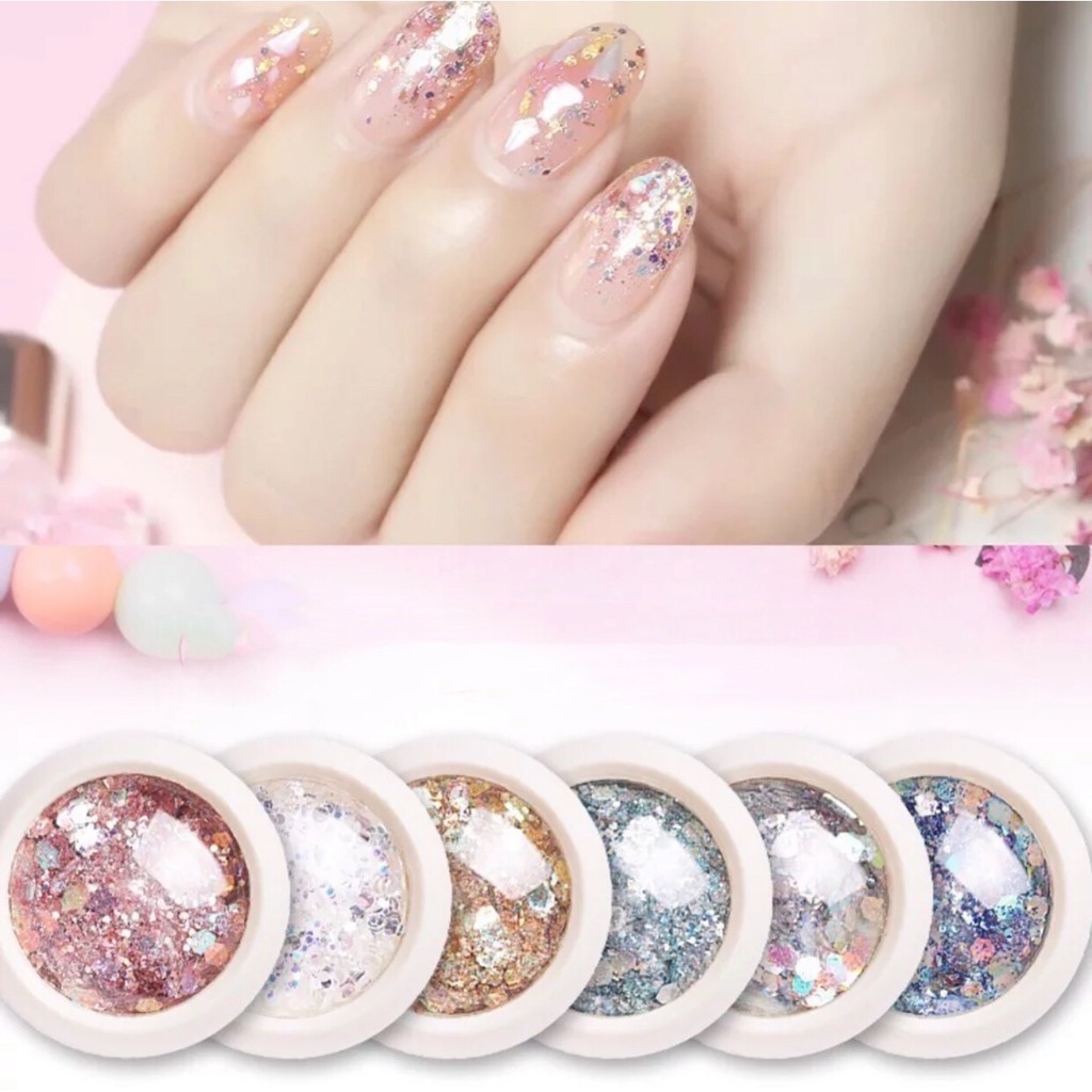 Hộp nhũ sơn móng tay trang trí móng