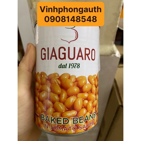 Đậu hạt đóng lon sốt cà chua- Baked Beans 400gr Giaguaro