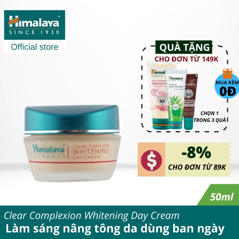 [HSD: 30/11/2022] Kem dưỡng trắng da ban ngày Himalaya Clear Complexion Whitening Day Cream 50ml