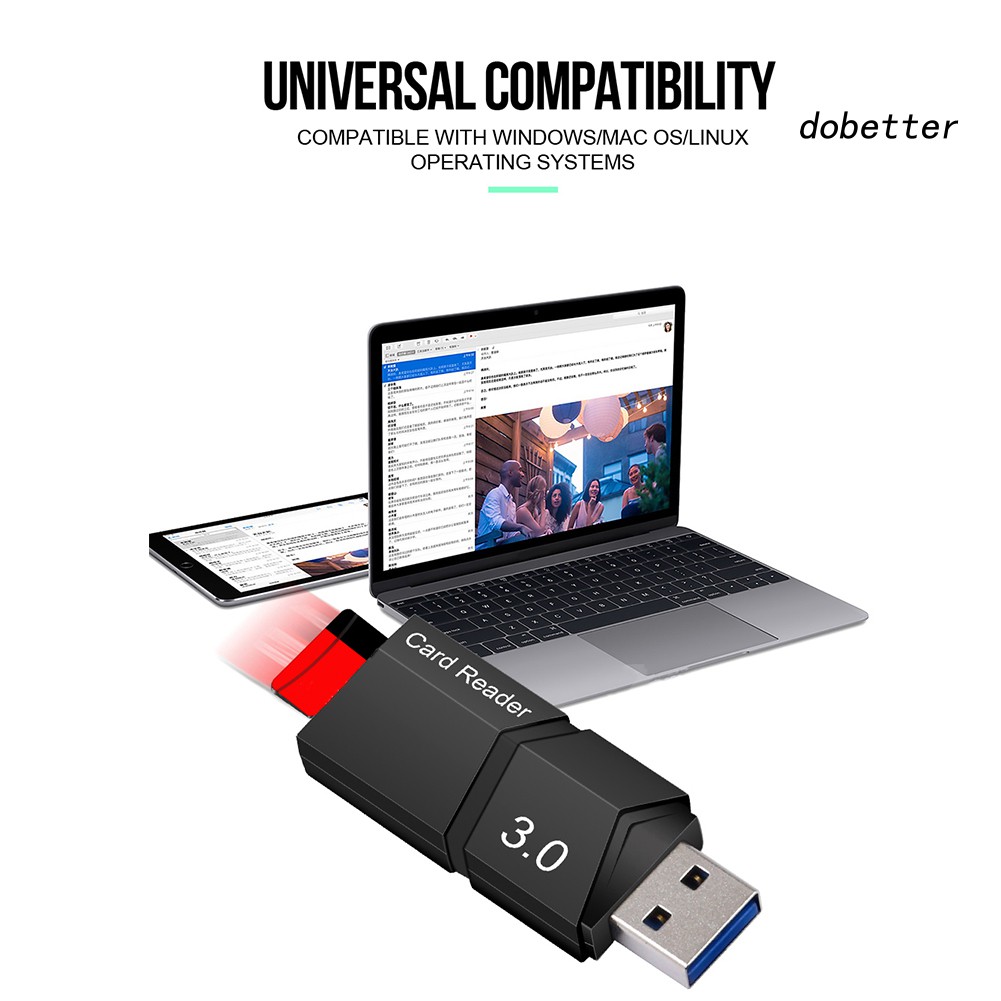 Đầu đọc thẻ nhớ cổng USB 3.0 tốc độ cao phù hợp cho máy tính để bàn và máy tính xách tay
