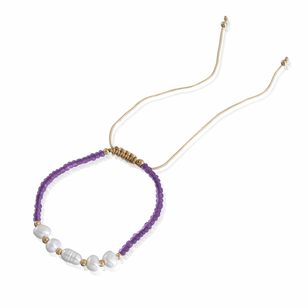 Vòng Tay Chuỗi Hạt Trong Suốt Nhiều Màu Đính Ngọc Trai Nhân Tạo Thời Trang Cho Nữ