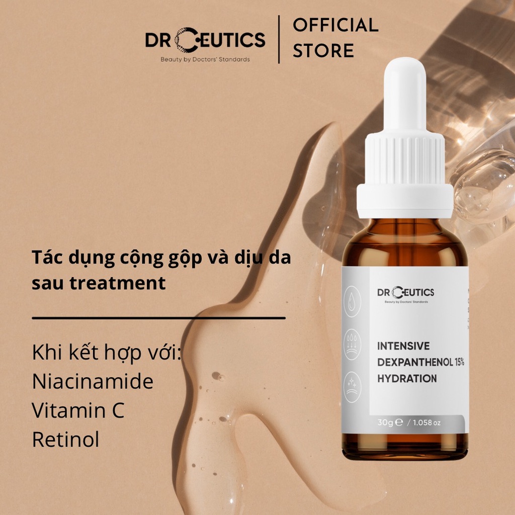 DrCeutics Tinh Chất Vitamin B5 Intensive Dexpanthenol 15% X2 Hydration Cấp Ẩm & Phục Hồi Cho Da Treatment, Da Khô (30g)