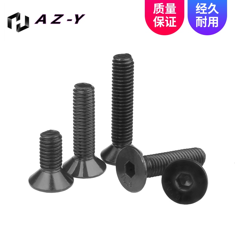 Ốc Vít Đầu Dẹt Màu Đen M4 / M5 / M6M8 10.9 Chuyên Dụng