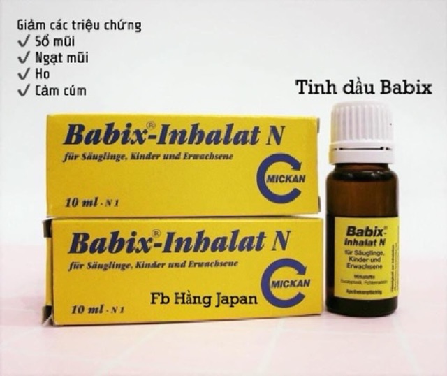 Tinh dầu tắm, hít chống cảm Babix cho bé hàng Đức