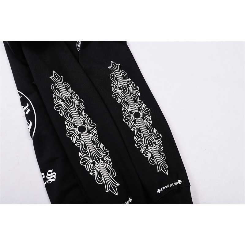 Áo hoodie nhung plus size in hình Chrome Hearts cổ điển dành cho nam và nữ