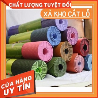 ❌ HOT ❌ Thảm tập gym - yoga tại nhà, tại phòng tập thiết kế 2 lớp vân nổi chống trơn trượt, cố định thảm khi tập
