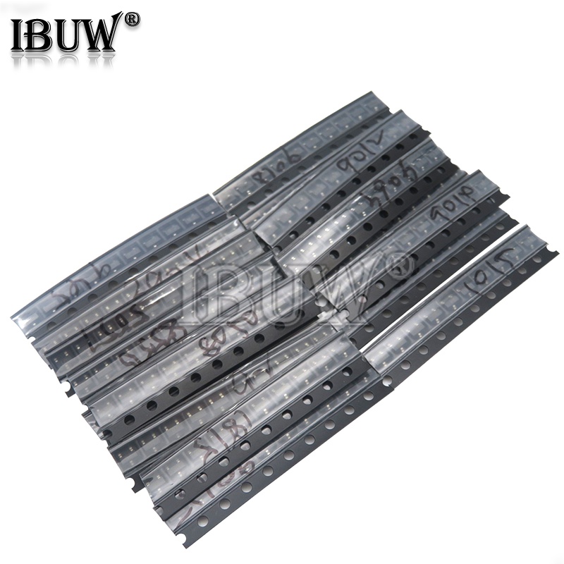 Bộ 10 Linh Kiện Bán Dẫn (SOT-23) 18 Mẫu Khác Nhau 2N2222 S9013 S9014 S9015 S9018 S8050 S8550 5551 5401 2N3904 2N3906 C1815