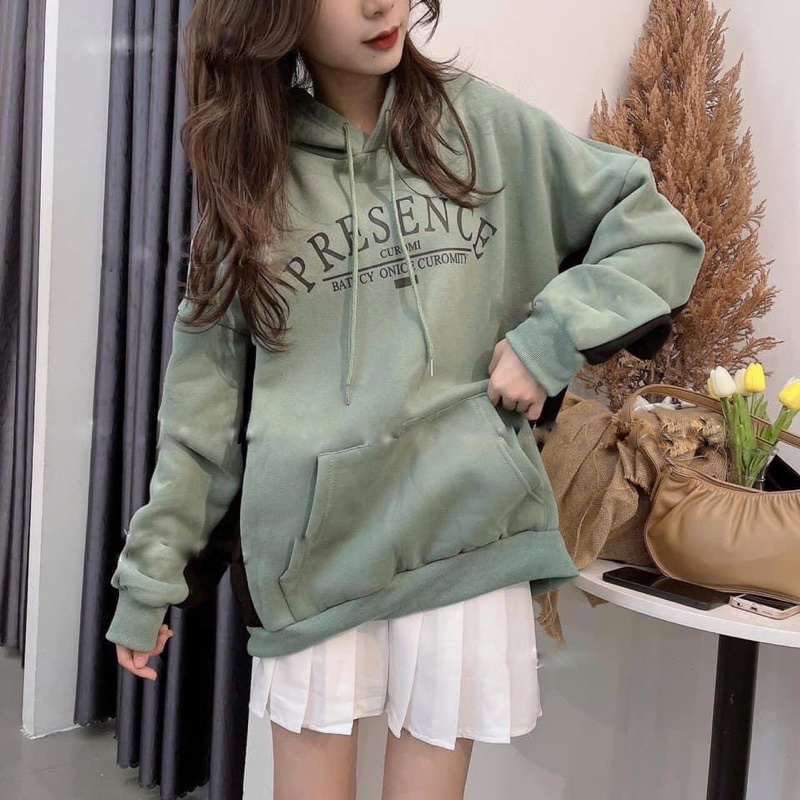 [SIÊU HÓT] Áo Hoodie Phối PRESENCE Unisex, Áo Hoodie Form Rộng