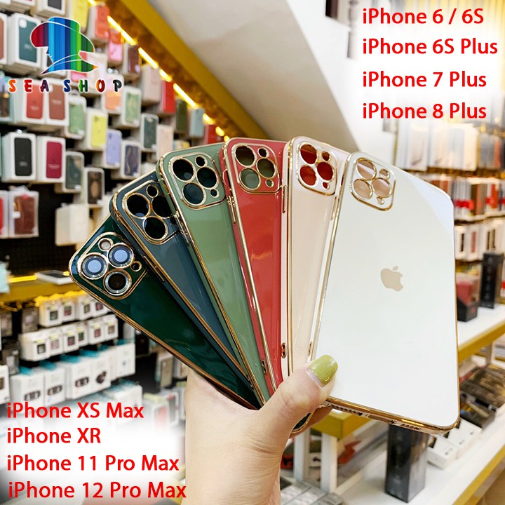 [ĐỦ MÀU SẮC]Ốp lưng iPhone 6,6S Plus,7, 7Plus,8, 8Plus,XS Max, 11 Pro Max -Nhựa dẻo -- VIỀN BÓNG --  giống iPhone 12