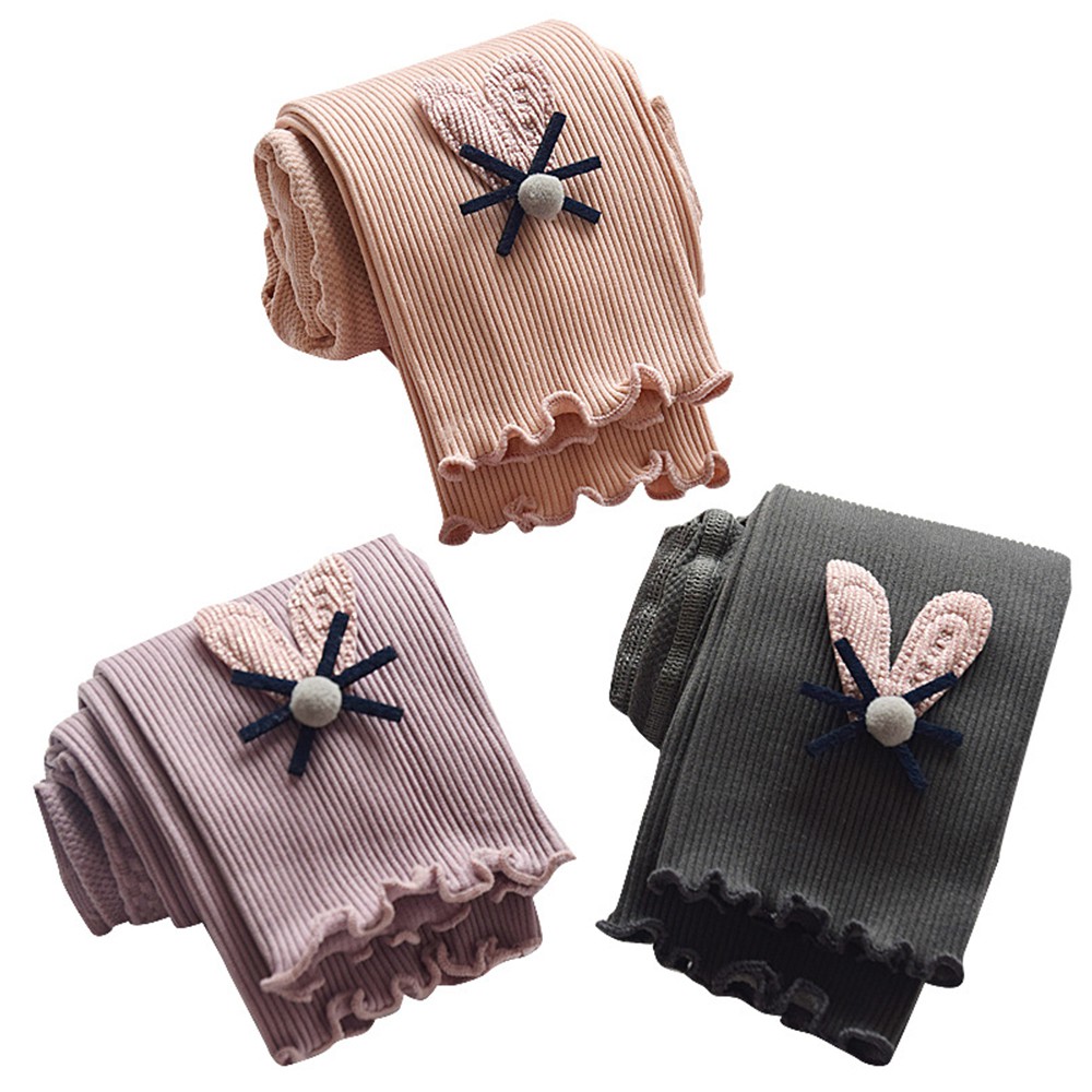 Quần Legging Co Giãn Họa Tiết Hoạt Hình Phong Cách Hàn Quốc Cho Bé Gái