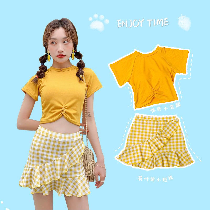 2020 New Korean Ins women Swimsuit Student Cute Two-Piece Swimsuit | BigBuy360 - bigbuy360.vn