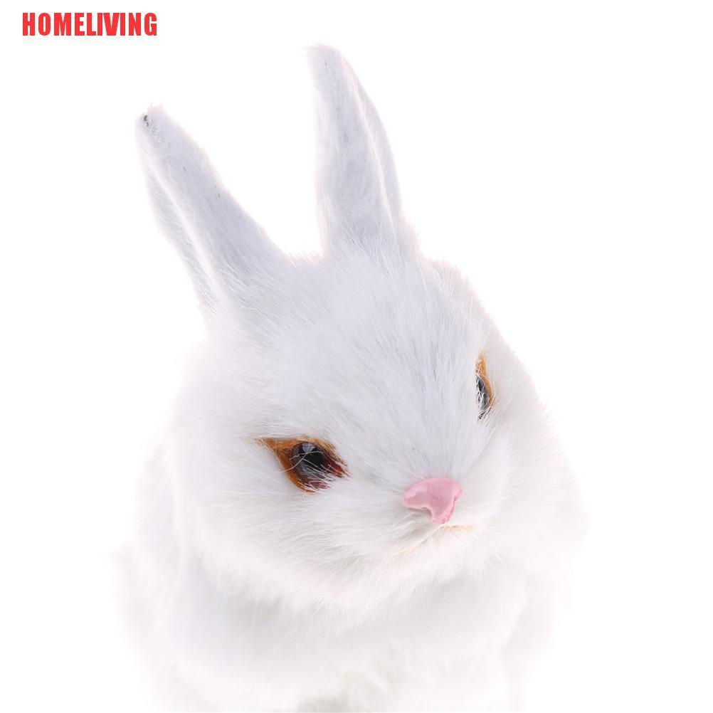 Mô Hình Thỏ Lông Trắng Trang Trí Nhà Cửa