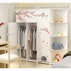 [BÁN CHẠY] TỦ NHỰA LẮP GHÉP 8 Ô & 4 KỆ GÓC ĐỂ QUẦN ÁO ĐA NĂNG SIZE TO ( TÙY CHỌN MẪU TỦ )