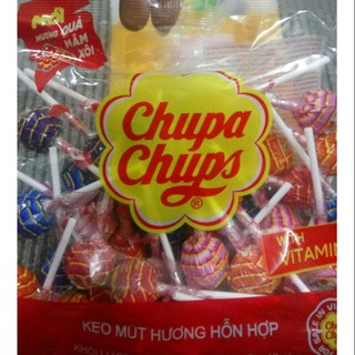 Kẹo Mút Chupa Chups Hương Trái Cây Hỗn Hợp Gói 40 Que