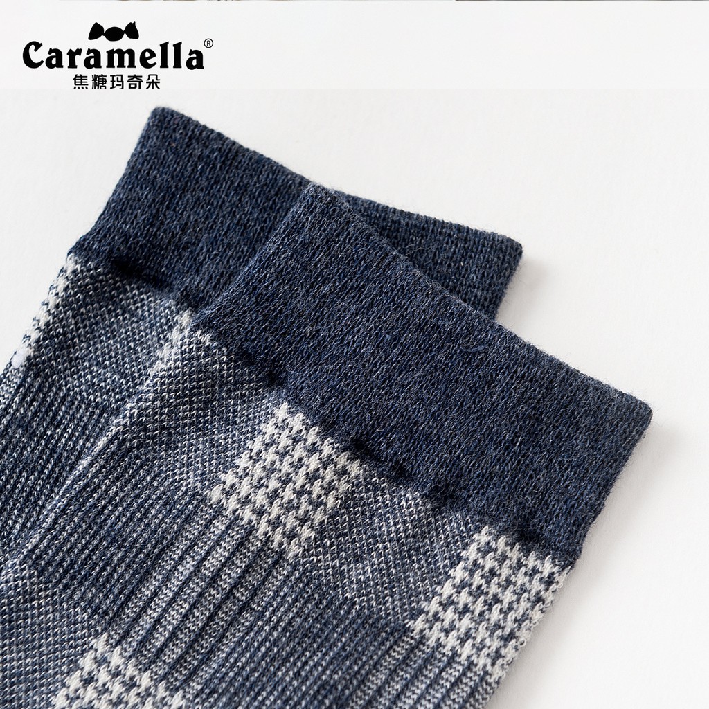 Hộp 4 đôi tất nam doanh nhân kẻ caro Caramella
