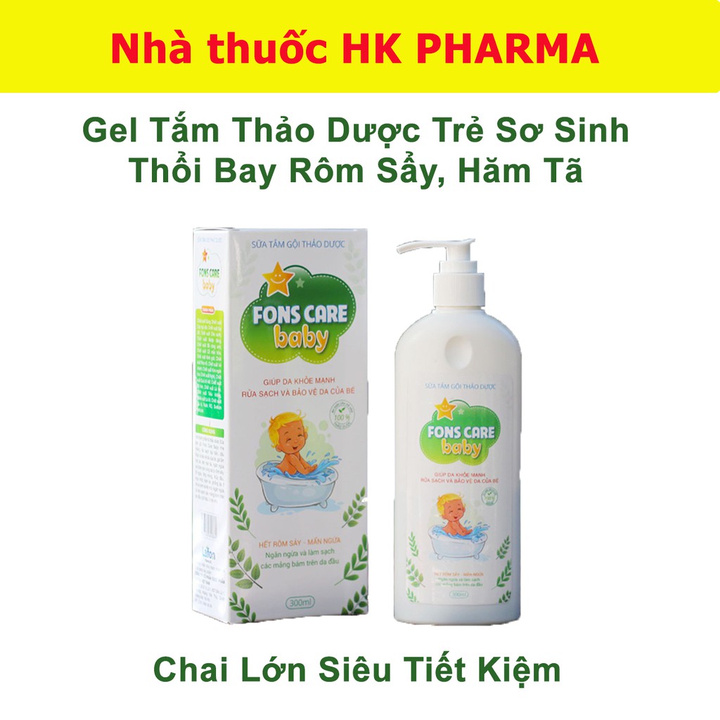 Gel Tắm Thảo Dược Trẻ Sơ Sinh Fons Care Baby - Chai 300ml