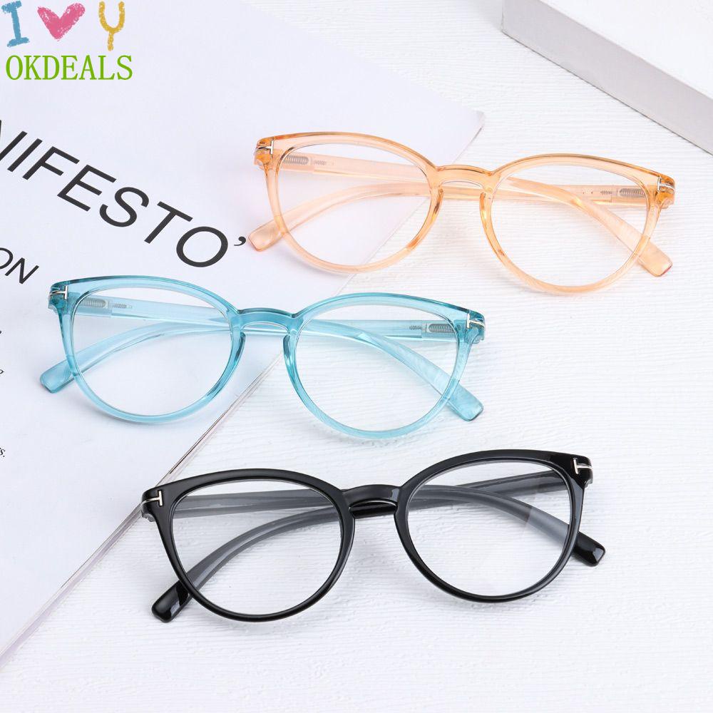 Kính Đọc Sách Gọng Tròn Bằng Nhựa Resin Chống Bức Xạ Phong Cách Vintage Thời Trang Cho Nam Và Nữ