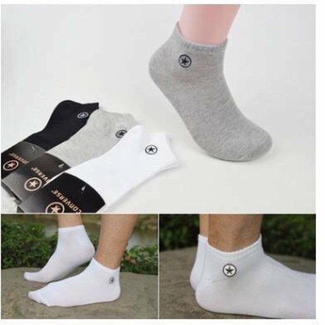 Tất Nam Vớ Nam Nữ Kháng Khuẩn Cổ Ngắn