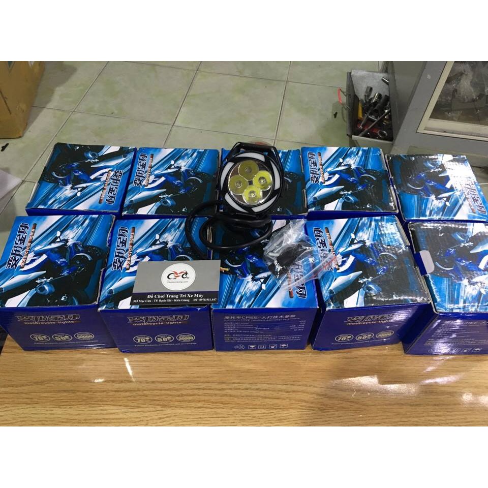 Đèn trợ sáng L4 Lốc xoáy - Full pass bắt phuộc trước