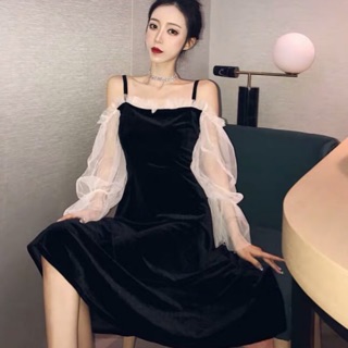 Váy trễ vai tay bồng