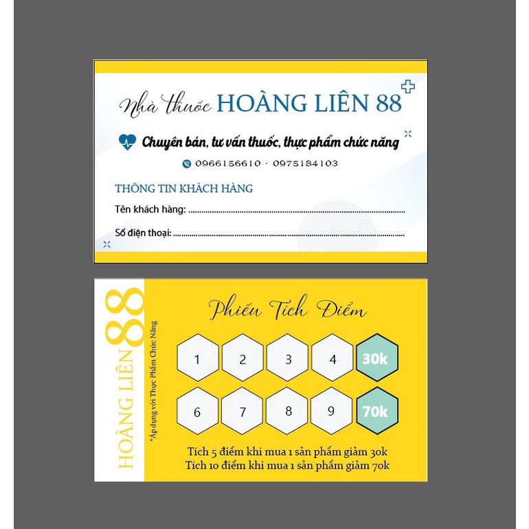 Thẻ tích điểm, Tag quần áo in theo yêu cầu