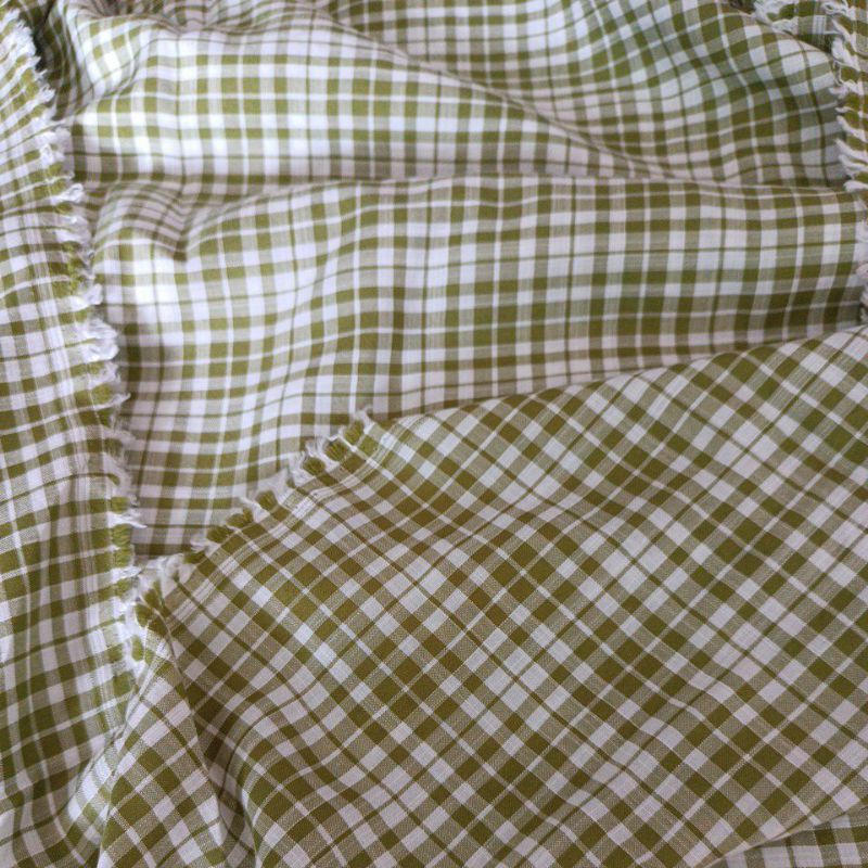 Vải linen kẻ caro. Vải cực mềm, thoáng mát,thấm hút tốt
