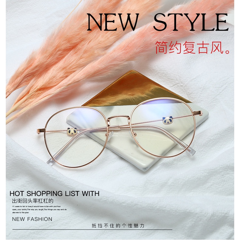 【0-600°Mắt kính cận gọng tròn chống bức xạ cho nam nữ