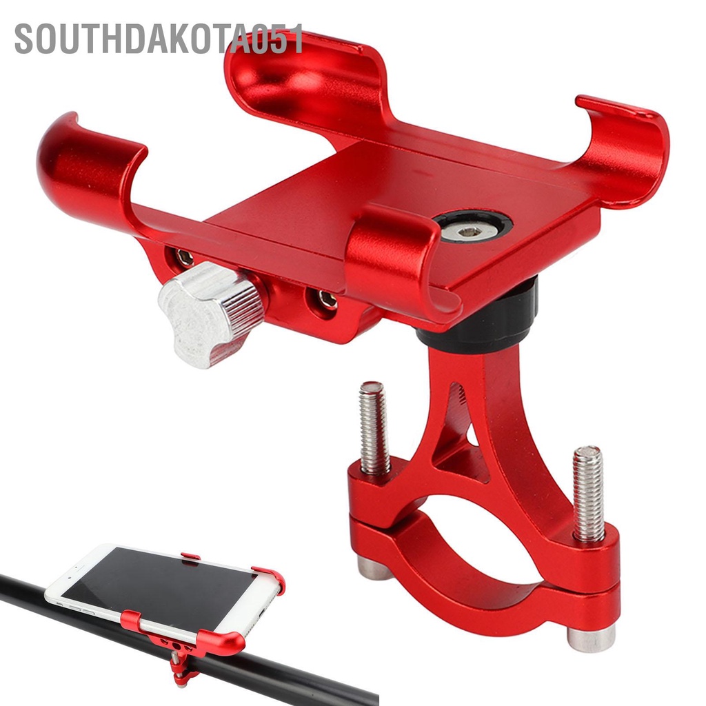 Hàng Sẵn Giá đỡ điện thoại trên xe đạp có thể điều chỉnh bằng hợp kim nhôm chống rung ngoài trời【Southdakota051】