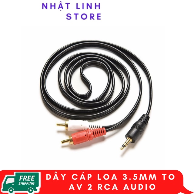 Cáp Âm Thanh 1 Đầu 3.5 Ra 2 Đầu AV 1.5m-3m-5m