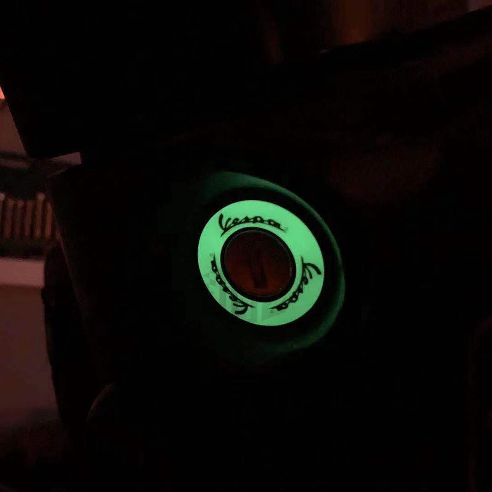 Vòng tròn hình nhẫn đậy công tắc đánh lửa xe máy màu dạ quang dành cho Vespa GTS Sprint Primavera LXV 150