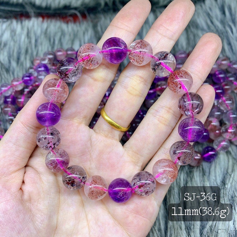 Vòng Tay Super Seven Đẹp Chuẩn Màu Như Hình Đủ Size 9mm-11mm