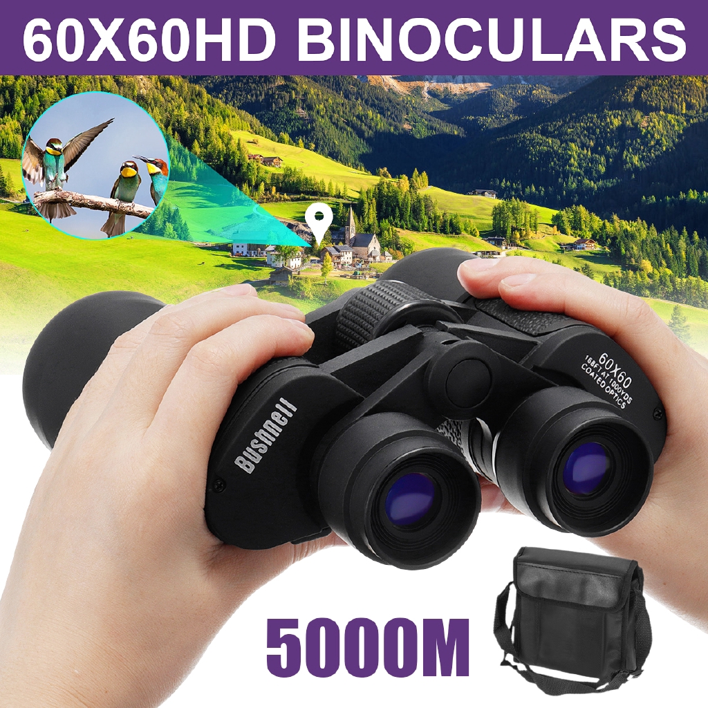 5000m folding binoculars High magnification HD Professional binoculars Zoom Night vision Light for hunting telescopes