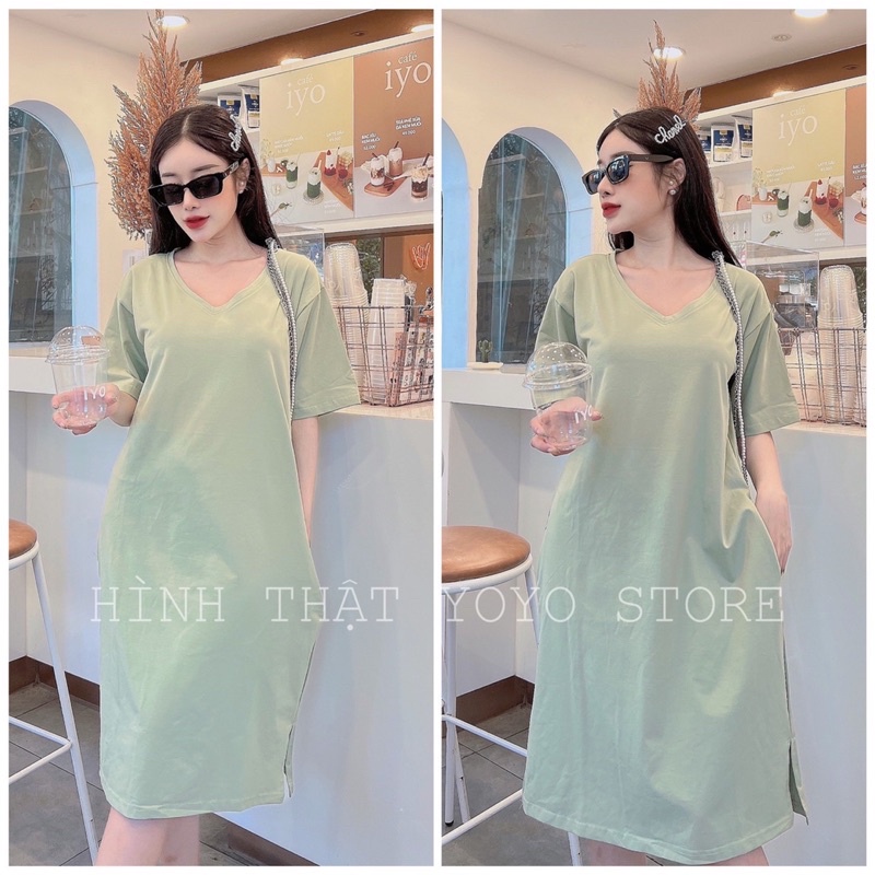 Đầm bigsize dáng suông thun thái form từ 50-70kg
