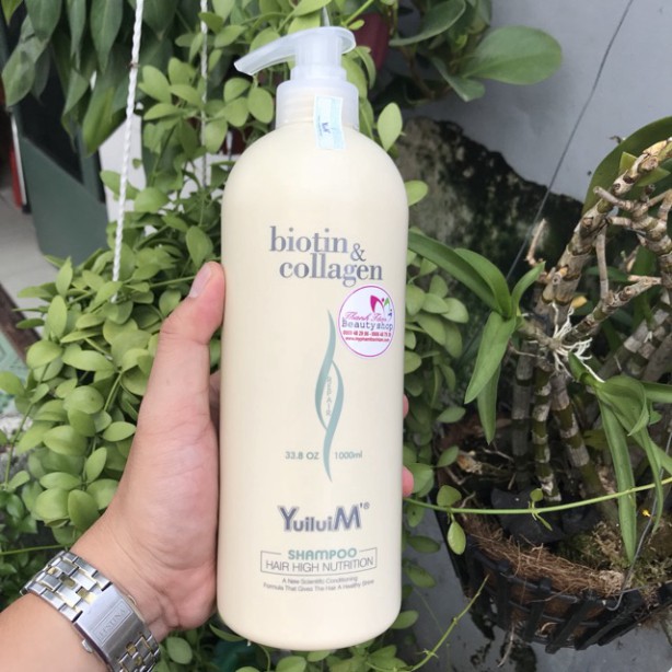 [G03] 🇮🇹Biotin&Collagen🇮🇹Dầu gội phục hồi, kích thích mọc tóc YuiluiM Biotin & Collagen Shampoo 1000ml S001