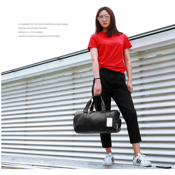 Túi xách Du lịch da cỡ đại Full đen FFLT GH87 Shalla