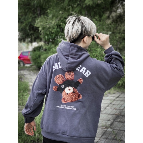 (FREESHIP) Áo Hoodie Mikebear Màu Xám,Trắng