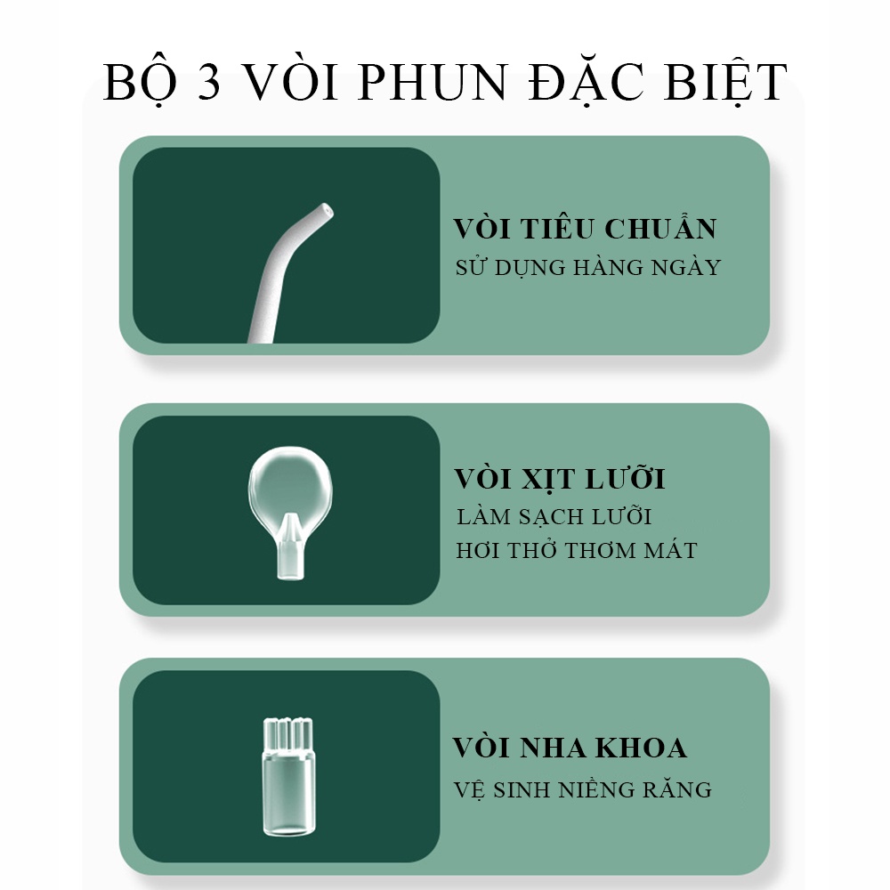 Máy tăm nước cầm tay, máy tăm nước vệ sinh răng miệng cực sạch công nghệ sóng siêu âm vệ sinh cực sạch bảo hành 2 năm