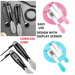 Dây nhảy đếm số có dây / không dây hỗ trợ tập luyện thể dục đốt cháy calo hiệu quả cao