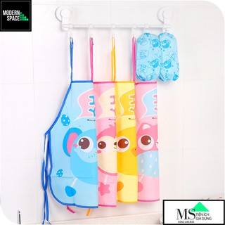 Bộ Tạp dề Trẻ em Kèm Bao tay Chống nước Chống bẩn - Tạp dề tập vẽ, nấu ăn cho bé GD-054