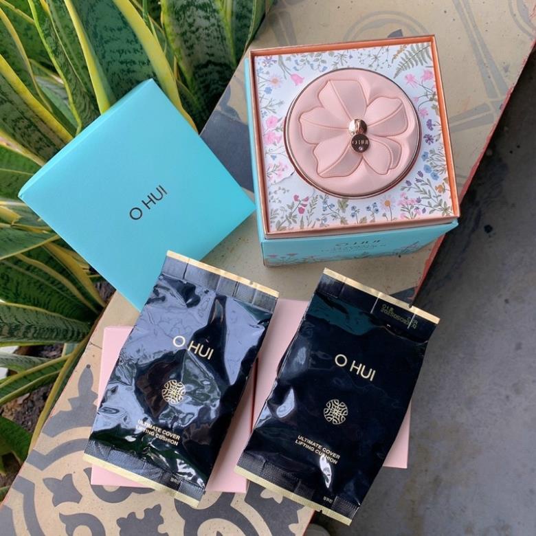 Phấn nước OHUI Ultimate Lifting Cover Cushion 3 lõi - Hàng chính hãng LG Hàn Quốc