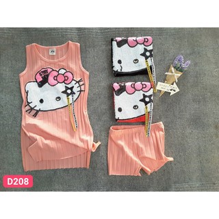 ĐẦM BỘ KITTY, KÈM CHIP ĐÙI BODY.