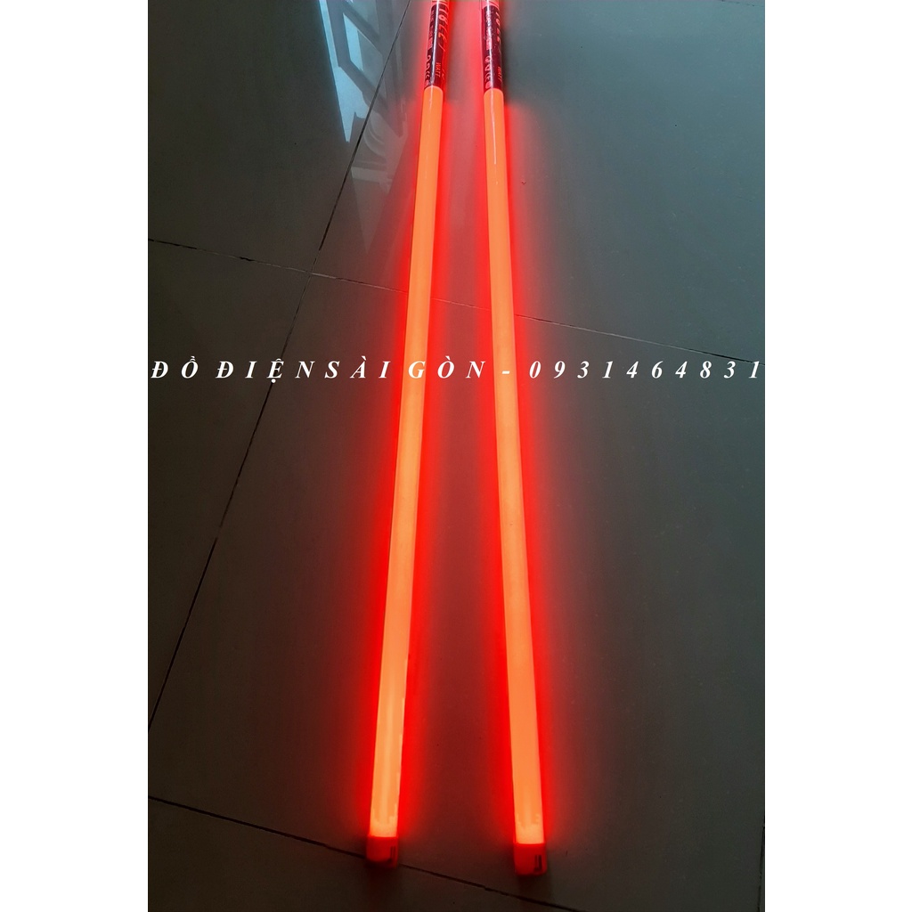 Đèn Led Tuýp T8 Nhựa Nhiều Màu Trang Trí 60cm - 1m2, Bóng Đèn Led 1.2m Sẵn Dây Nguồn