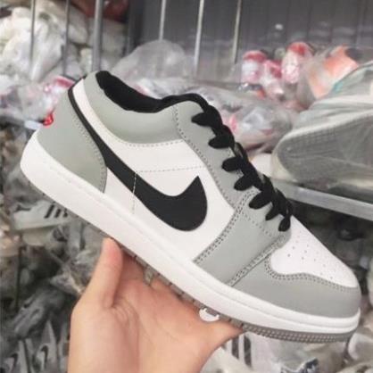 Giày Thể Thao Jordan 1 cổ thấp, Giày jordan 1 ghi xám cổ thấp nam nữ full bill + box -Tình Sneaker | BigBuy360 - bigbuy360.vn