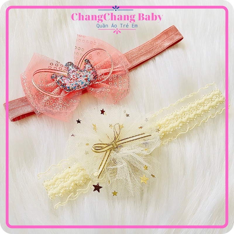 Băng đô cho bé sơ sinh, băng đô bé gái từ sơ sinh đến 15 tháng ChangChang Baby