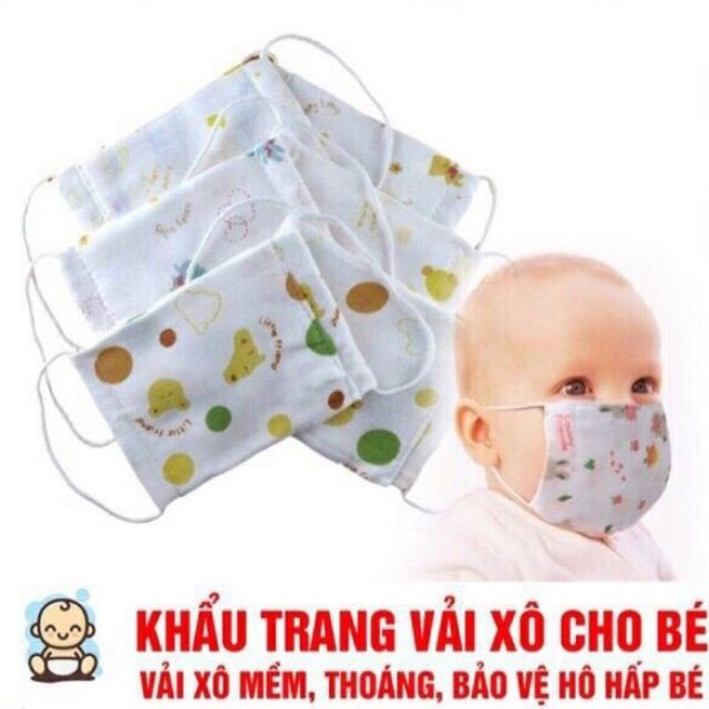 10 Khẩu Trang Xô Xuất Nhật Cho Bé 0-2 Tuổi