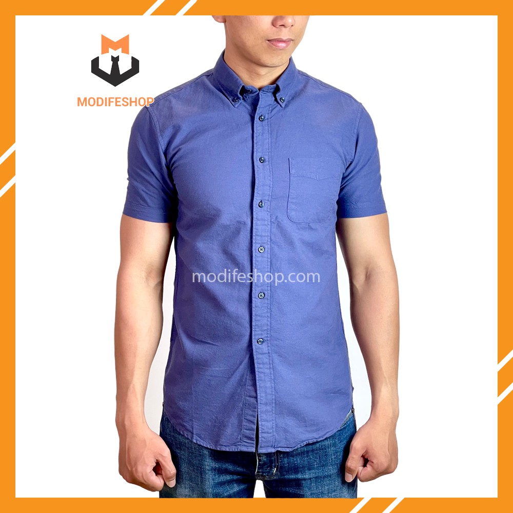 Áo Sơ Mi nam tay ngắn Oxford Slim Fit Shirt (Short Sleeve) - Modife Shop | BigBuy360 - bigbuy360.vn